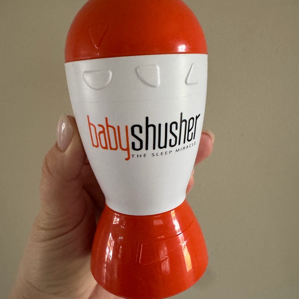 babyshusher Portable Infant Sleep Soother - White & Orange